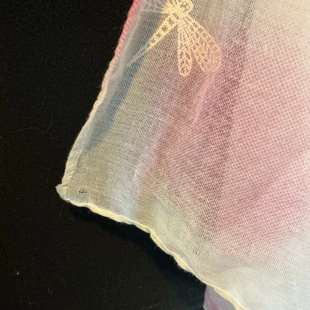 Pink Dragonfly Scarf 68”‎ Charlotte Daniel Soft Lightweight Spring Romantic